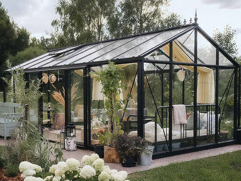 glass greenhouse, tempered glass greenhouse, glass greenhouses for sale
